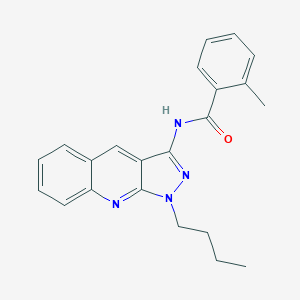 molecular formula C22H22N4O B357567 N-(1-butyl-1H-pyrazolo[3,4-b]quinolin-3-yl)-2-methylbenzamide CAS No. 577996-18-0