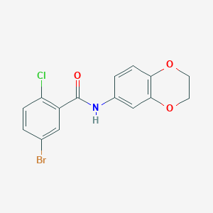 5-bromo-2-chloro-N-(2,3-dihydro-1,4-benzodioxin-6-yl)benzamide