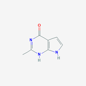 molecular formula C7H7N3O B035757 2-甲基-1H-吡咯并[2,3-d]嘧啶-4(7H)-酮 CAS No. 1314922-47-8