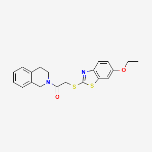 1-[3,4-DIHYDRO-2(1H)-ISOQUINOLINYL]-2-[(6-ETHOXY-1,3-BENZOTHIAZOL-2-YL)SULFANYL]-1-ETHANONE