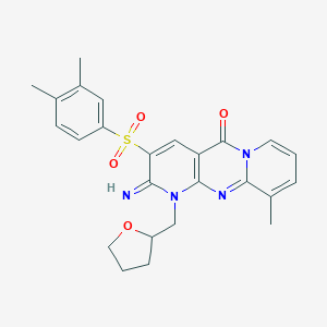 3-[(3,4-dimethylphenyl)sulfonyl]-2-imino-10-methyl-1-(tetrahydro-2-furanylmethyl)-1,2-dihydro-5H-dipyrido[1,2-a:2,3-d]pyrimidin-5-one