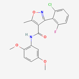 3-(2-chloro-6-fluorophenyl)-N-(2,5-dimethoxyphenyl)-5-methyl-1,2-oxazole-4-carboxamide