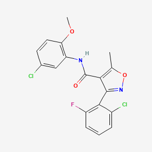 N-(5-CHLORO-2-METHOXYPHENYL)-3-(2-CHLORO-6-FLUOROPHENYL)-5-METHYL-1,2-OXAZOLE-4-CARBOXAMIDE