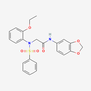 2-[N-(benzenesulfonyl)-2-ethoxyanilino]-N-(1,3-benzodioxol-5-yl)acetamide