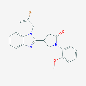 molecular formula C21H20BrN3O2 B357576 4-[1-(2-bromo-2-propenyl)-1H-benzimidazol-2-yl]-1-(2-methoxyphenyl)-2-pyrrolidinone CAS No. 877784-70-8