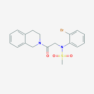 N-(2-bromophenyl)-N-[2-(3,4-dihydro-2(1H)-isoquinolinyl)-2-oxoethyl]methanesulfonamide