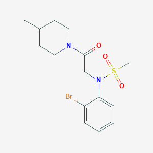 N-(2-bromophenyl)-N-[2-(4-methyl-1-piperidinyl)-2-oxoethyl]methanesulfonamide