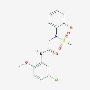 N~2~-(2-bromophenyl)-N-(5-chloro-2-methoxyphenyl)-N~2~-(methylsulfonyl)glycinamide