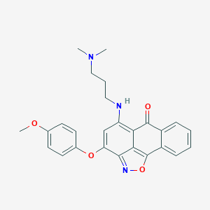 5-{[3-(dimethylamino)propyl]amino}-3-(4-methoxyphenoxy)-6H-anthra[1,9-cd]isoxazol-6-one