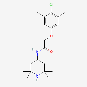 2-(4-chloro-3,5-dimethylphenoxy)-N-(2,2,6,6-tetramethylpiperidin-4-yl)acetamide