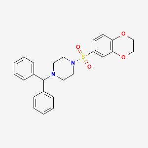 1-(2,3-dihydro-1,4-benzodioxine-6-sulfonyl)-4-(diphenylmethyl)piperazine