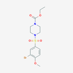 ethyl 4-[(3-bromo-4-methoxyphenyl)sulfonyl]-1-piperazinecarboxylate