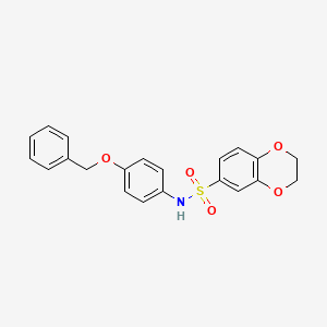 N-[4-(benzyloxy)phenyl]-2,3-dihydro-1,4-benzodioxine-6-sulfonamide