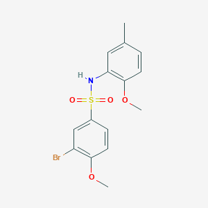 3-bromo-4-methoxy-N-(2-methoxy-5-methylphenyl)benzenesulfonamide