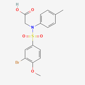 2-(N-(3-bromo-4-methoxyphenyl)sulfonyl-4-methylanilino)acetic acid