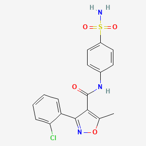 3-(2-chlorophenyl)-5-methyl-N-(4-sulfamoylphenyl)-1,2-oxazole-4-carboxamide