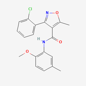 3-(2-chlorophenyl)-N-(2-methoxy-5-methylphenyl)-5-methyl-1,2-oxazole-4-carboxamide