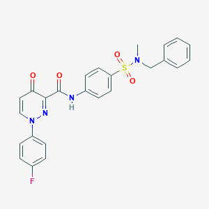 molecular formula C25H21FN4O4S B357590 N-{4-[benzyl(methyl)sulfamoyl]phenyl}-1-(4-fluorophenyl)-4-oxo-1,4-dihydropyridazine-3-carboxamide CAS No. 898502-83-5