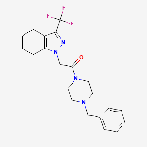 1-[2-(4-benzyl-1-piperazinyl)-2-oxoethyl]-3-(trifluoromethyl)-4,5,6,7-tetrahydro-1H-indazole