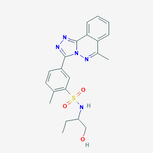 molecular formula C21H23N5O3S B357591 N-(1-hydroxybutan-2-yl)-2-methyl-5-(6-methyl[1,2,4]triazolo[3,4-a]phthalazin-3-yl)benzenesulfonamide CAS No. 577698-06-7