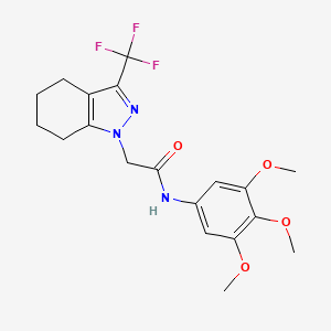 2-[3-(trifluoromethyl)-4,5,6,7-tetrahydro-1H-indazol-1-yl]-N-(3,4,5-trimethoxyphenyl)acetamide