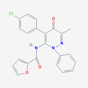 N-[4-(4-chlorophenyl)-6-methyl-5-oxo-2-phenylpyridazin-3-yl]furan-2-carboxamide