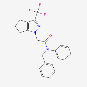 N-benzyl-N-phenyl-2-[3-(trifluoromethyl)-5,6-dihydrocyclopenta[c]pyrazol-1(4H)-yl]acetamide