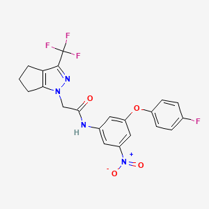 N-[3-(4-fluorophenoxy)-5-nitrophenyl]-2-[3-(trifluoromethyl)-5,6-dihydrocyclopenta[c]pyrazol-1(4H)-yl]acetamide