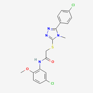 N-(5-chloro-2-methoxyphenyl)-2-{[5-(4-chlorophenyl)-4-methyl-4H-1,2,4-triazol-3-yl]thio}acetamide