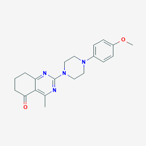 molecular formula C20H24N4O2 B357596 2-[4-(4-methoxyphenyl)-1-piperazinyl]-4-methyl-7,8-dihydro-5(6H)-quinazolinone CAS No. 878993-32-9