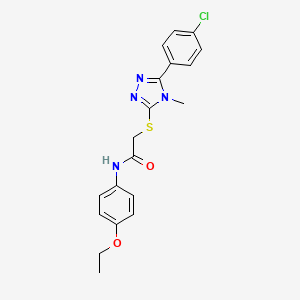 2-{[5-(4-chlorophenyl)-4-methyl-4H-1,2,4-triazol-3-yl]thio}-N-(4-ethoxyphenyl)acetamide