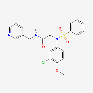 N~2~-(3-chloro-4-methoxyphenyl)-N~2~-(phenylsulfonyl)-N~1~-(3-pyridinylmethyl)glycinamide