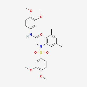 N-(3,4-dimethoxyphenyl)-N~2~-[(3,4-dimethoxyphenyl)sulfonyl]-N~2~-(3,5-dimethylphenyl)glycinamide