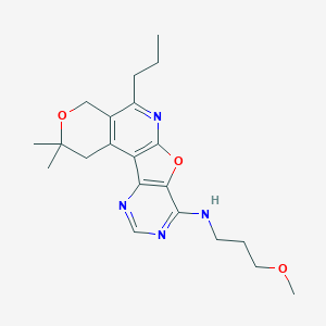 N-(3-Methoxypropyl)-4,4-dimethyl-8-propyl-5,11-dioxa-9,14,16-triazatetracyclo[8.7.0.02,7.012,17]heptadeca-1(10),2(7),8,12(17),13,15-hexaen-13-amine