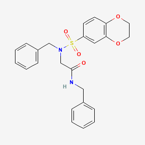 molecular formula C24H24N2O5S B3576037 N-benzyl-2-[benzyl(2,3-dihydro-1,4-benzodioxin-6-ylsulfonyl)amino]acetamide 