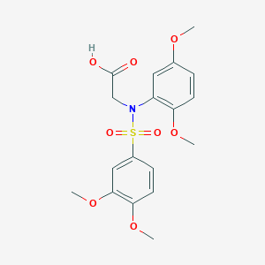 N-(2,5-dimethoxyphenyl)-N-[(3,4-dimethoxyphenyl)sulfonyl]glycine