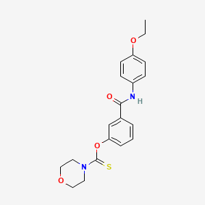 O-[3-[(4-ethoxyphenyl)carbamoyl]phenyl] morpholine-4-carbothioate