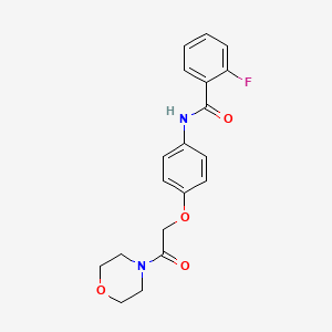 2-fluoro-N-{4-[2-(4-morpholinyl)-2-oxoethoxy]phenyl}benzamide