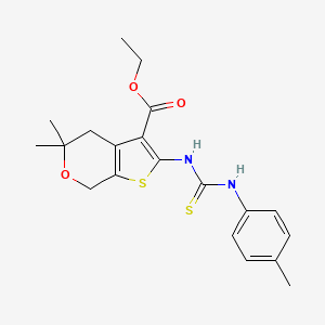 ethyl 5,5-dimethyl-2-{[(4-methylphenyl)carbamothioyl]amino}-4,7-dihydro-5H-thieno[2,3-c]pyran-3-carboxylate