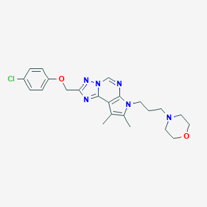 2-[(4-chlorophenoxy)methyl]-8,9-dimethyl-7-[3-(morpholin-4-yl)propyl]-7H-pyrrolo[3,2-e][1,2,4]triazolo[1,5-c]pyrimidine