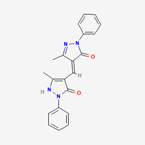 4-[(1,5-Dihydro-3-methyl-5-oxo-1-phenyl-4H-pyrazol-4-ylidene)methyl]-1,2-dihydro-5-methyl-2-phenyl-3H-pyrazol-3-one