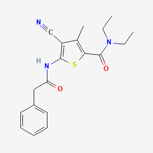 4-CYANO-NN-DIETHYL-3-METHYL-5-(2-PHENYLACETAMIDO)THIOPHENE-2-CARBOXAMIDE