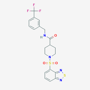 molecular formula C20H19F3N4O3S2 B357613 1-(2,1,3-benzothiadiazol-4-ylsulfonyl)-N-[3-(trifluoromethyl)benzyl]-4-piperidinecarboxamide CAS No. 903585-30-8