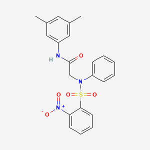 N-(3,5-dimethylphenyl)-2-(N-(2-nitrophenyl)sulfonylanilino)acetamide