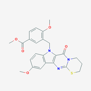 methyl 4-methoxy-3-[(10-methoxy-6-oxo-3,4-dihydro-2H-[1,3]thiazino[3',2':1,2]pyrimido[5,4-b]indol-7(6H)-yl)methyl]benzoate