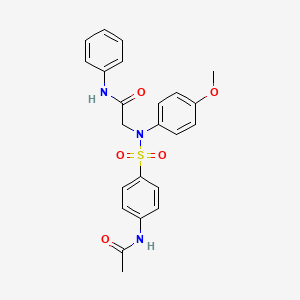 N~2~-{[4-(acetylamino)phenyl]sulfonyl}-N~2~-(4-methoxyphenyl)-N~1~-phenylglycinamide