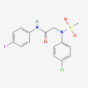 molecular formula C15H14ClIN2O3S B3576167 2-(4-chloro-N-methylsulfonylanilino)-N-(4-iodophenyl)acetamide 