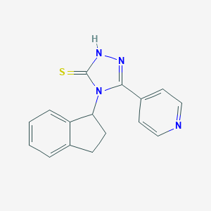 molecular formula C16H14N4S B357617 4-(2,3-dihydro-1H-inden-1-yl)-5-(4-pyridinyl)-4H-1,2,4-triazole-3-thiol CAS No. 895845-79-1