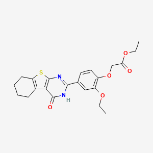 ethyl [2-ethoxy-4-(4-oxo-3,4,5,6,7,8-hexahydro[1]benzothieno[2,3-d]pyrimidin-2-yl)phenoxy]acetate