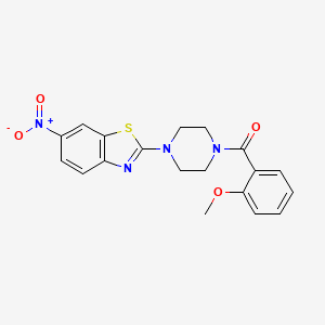 2-[4-(2-methoxybenzoyl)-1-piperazinyl]-6-nitro-1,3-benzothiazole